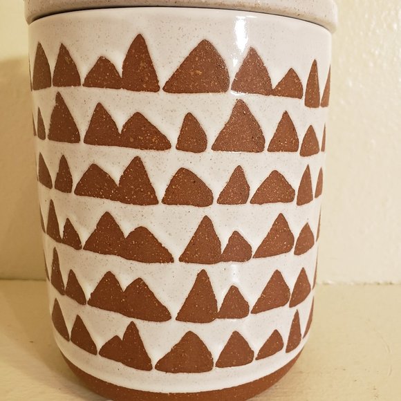 STONE CERAMIC COOKIE AND UTENCIL JAR - Picture 1 of 3